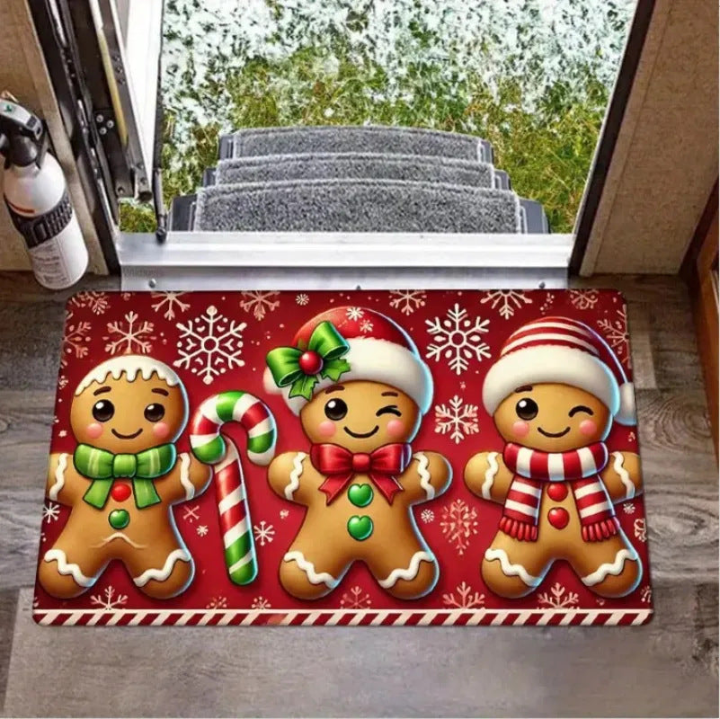 Cartoon Christmas Decorative Foot Mat Home