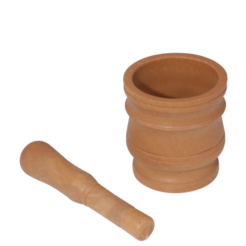 Kitchen wood grain mashed garlic jar mashed garlic masher