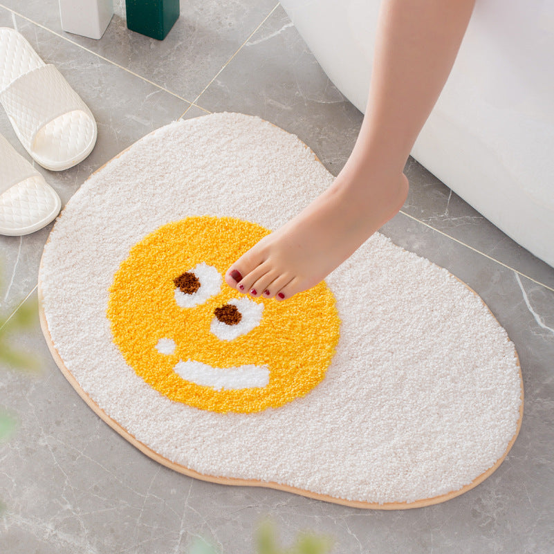 Toilet Door Mat Absorbent Foot Mat Bath Bathroom Non-Slip Mat