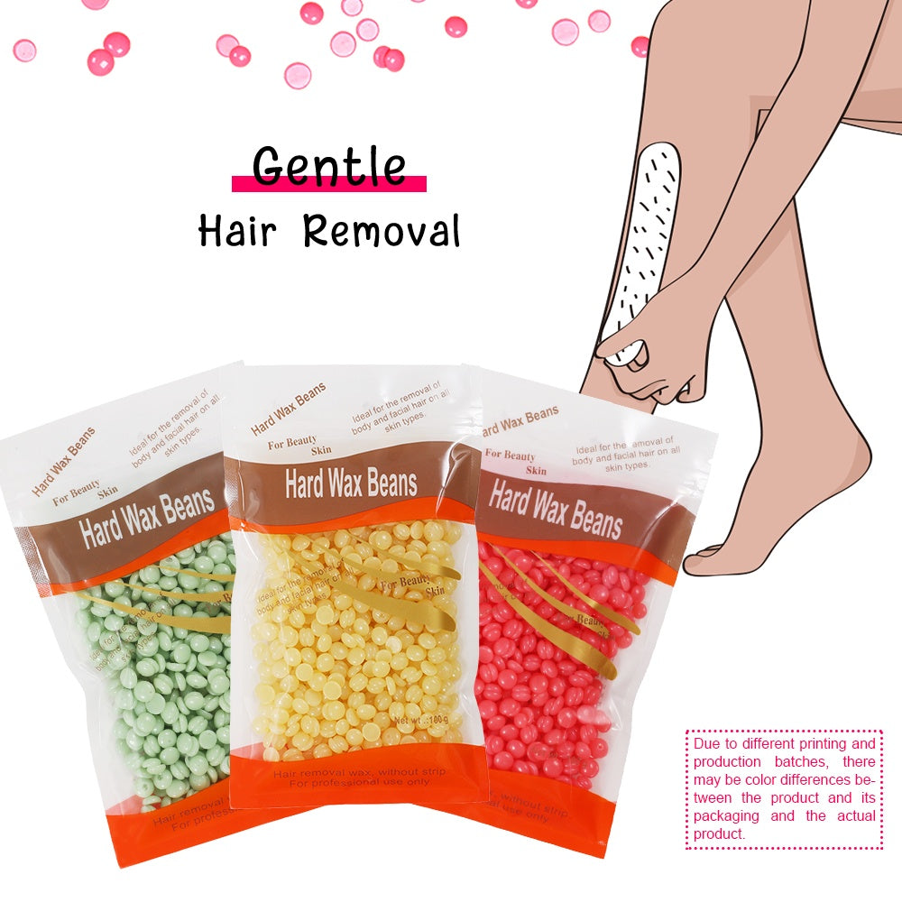 Wax Beans 3.52oz For Hair Removal, Brazilian Coarse Waxing For Bikini, Face, Eyebrow, Back, Chest, Legs, Armpit, At Home Waxing Beads For Women Men