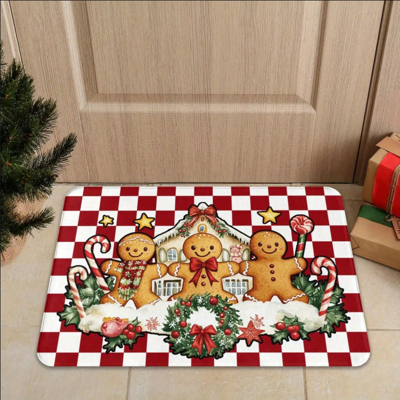 Cartoon Christmas Decorative Foot Mat Home