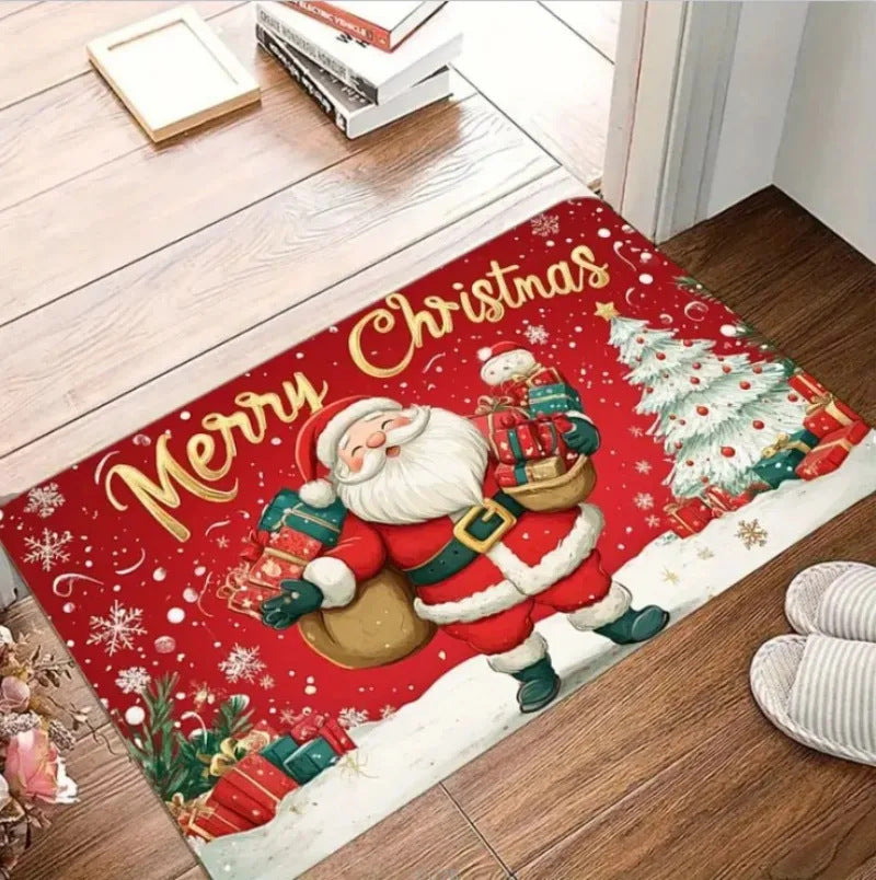 Cartoon Christmas Decorative Foot Mat Home