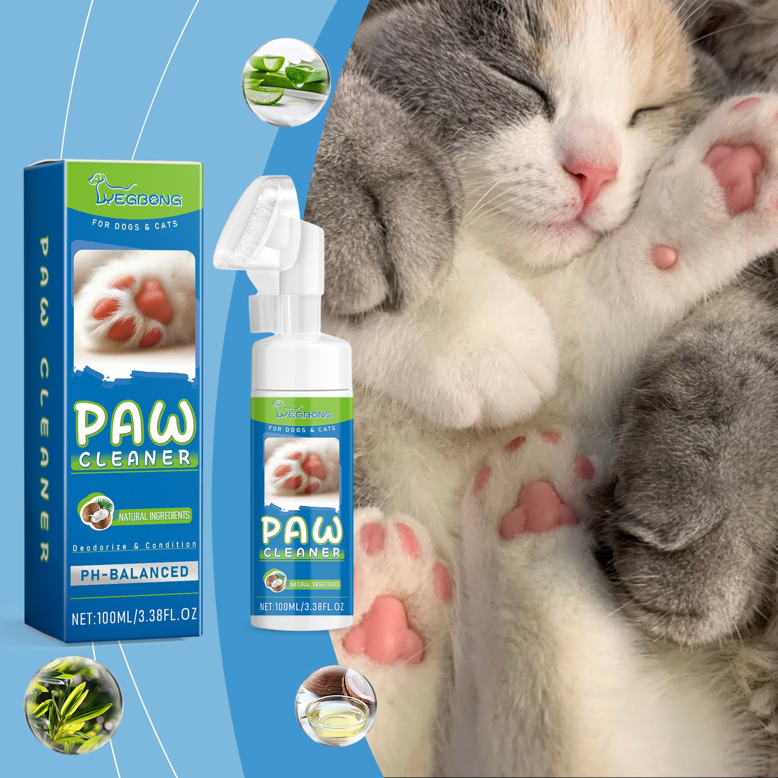 Dog Cat Cleaning Paw Foot Cleaning Foot Care Foam