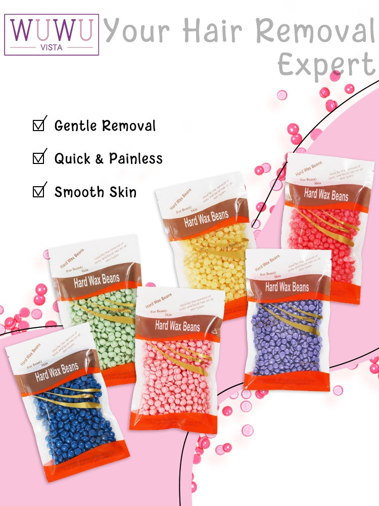 Wax Beans 3.52oz For Hair Removal, Brazilian Coarse Waxing For Bikini, Face, Eyebrow, Back, Chest, Legs, Armpit, At Home Waxing Beads For Women Men