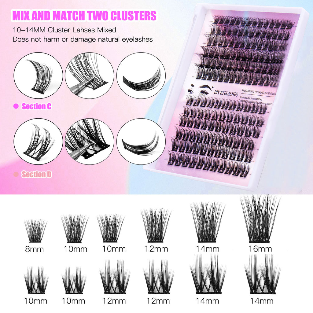 Lashes In Clusters - 12 Rows Of 150 Segmented