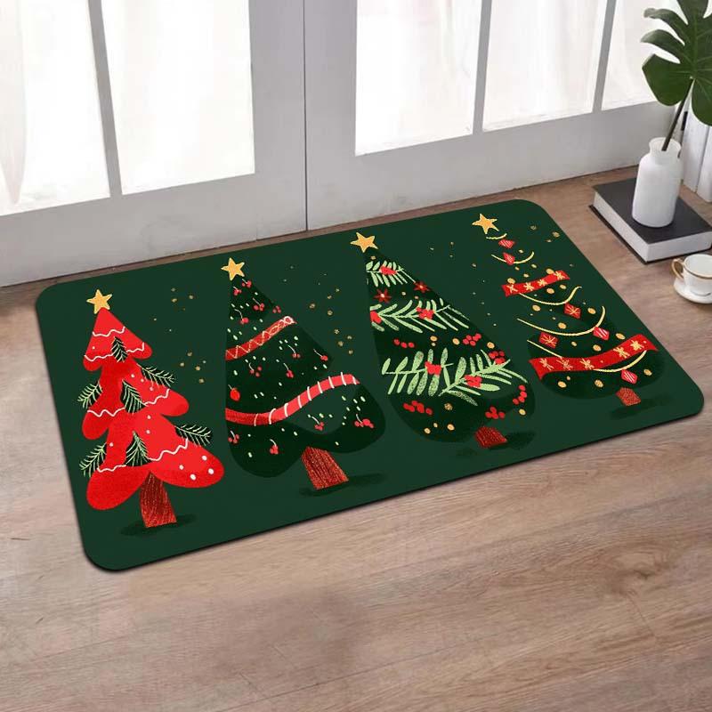 Cartoon Christmas Decorative Foot Mat Home