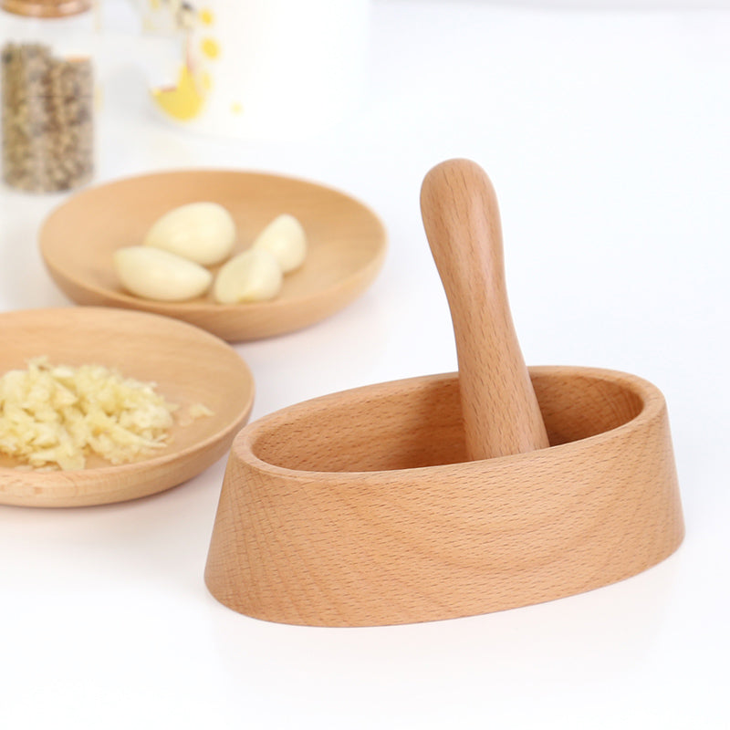 Wooden Manual Garlic Masher Garlic Household Garlic Masher