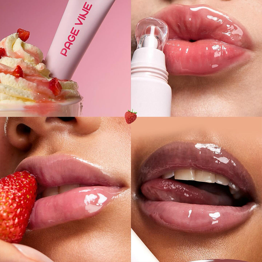 4-color Brightening Lip Balm Moisturizing Exfoliating Skin Long-Lasting Moisturizing Lip Gloss