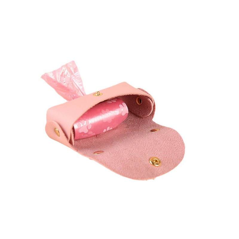 Portable PET Outing Leather Pooper Scooper Leather Case