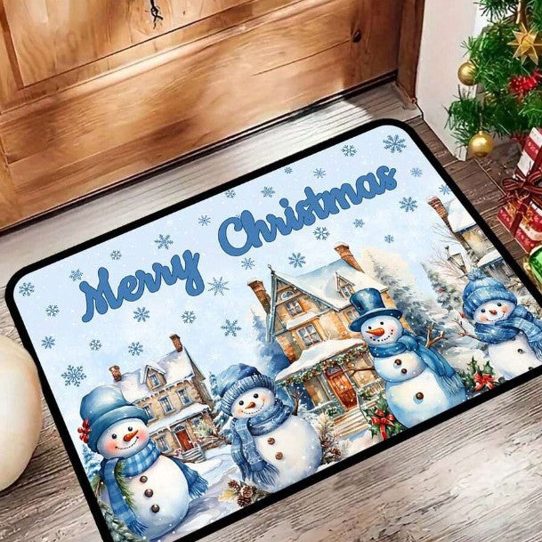 Cartoon Christmas Decorative Foot Mat Home