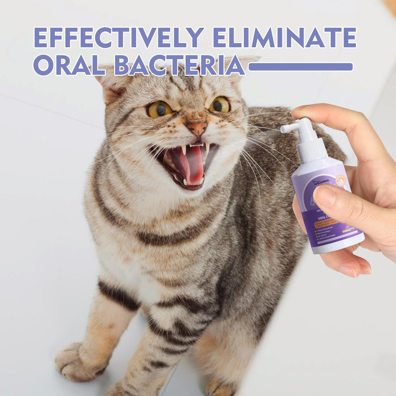 Yegebang Cat And Dog Teeth Cleaning Spray Pet Oral Cleaning Deodorizing Fresh Breath