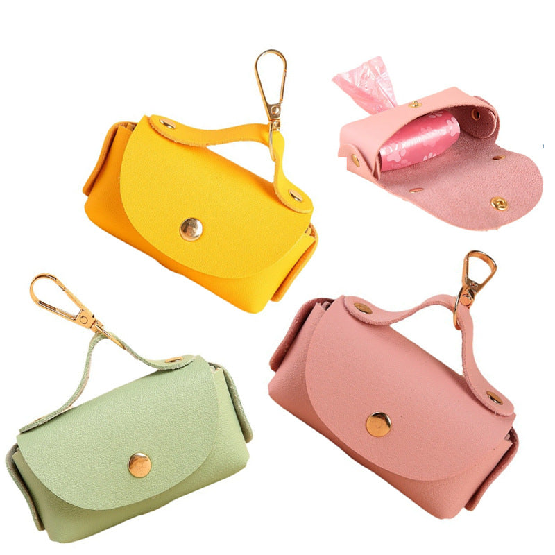 Portable PET Outing Leather Pooper Scooper Leather Case