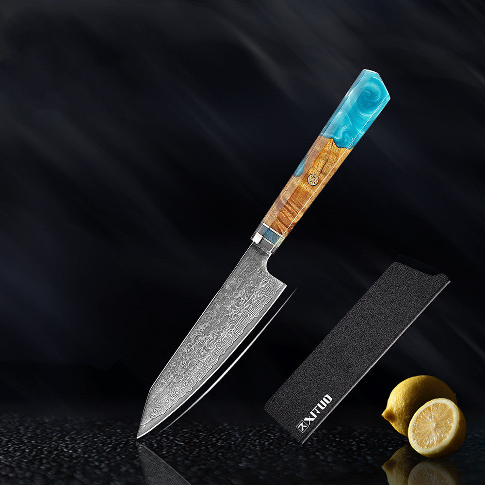 Kitchen Set Knife Damascus Steel Kitchen Knife - Chef Knife Santoku - Knife Japanese - Knife Kitchen Tool