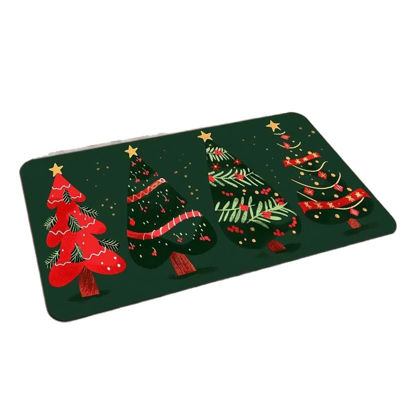 Cartoon Christmas Decorative Foot Mat Home