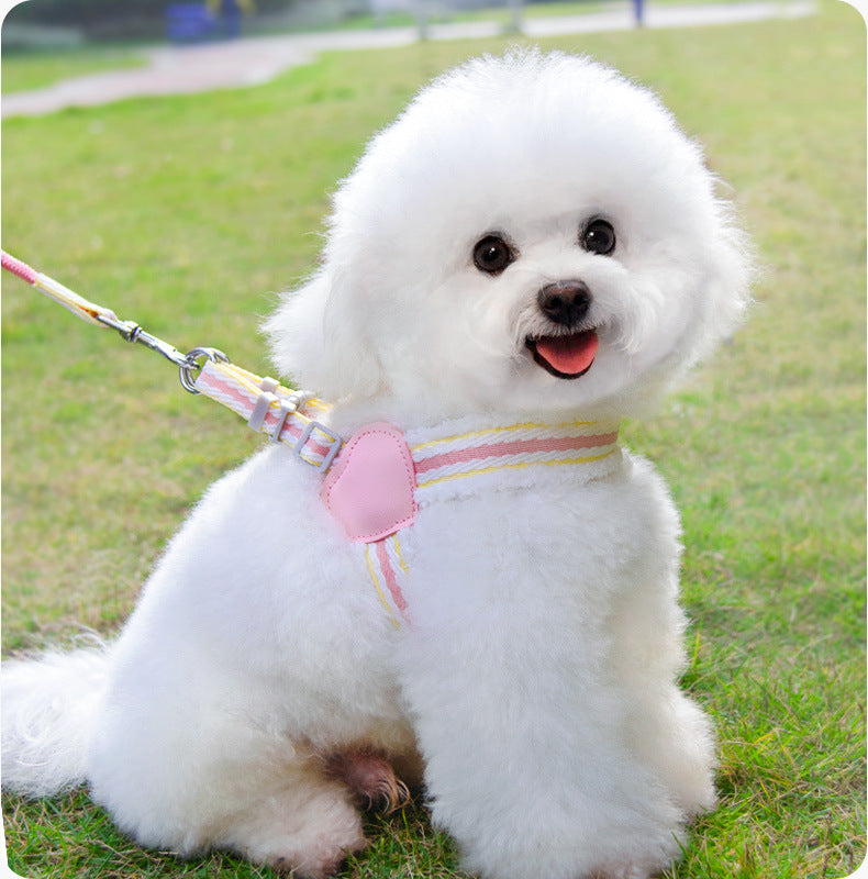 Dog Leash Summer Breathable Corgi Shiba Inu Bichon Chest Vest Walking Dog Leash Small And Medium-sized Dog Pet Supplies