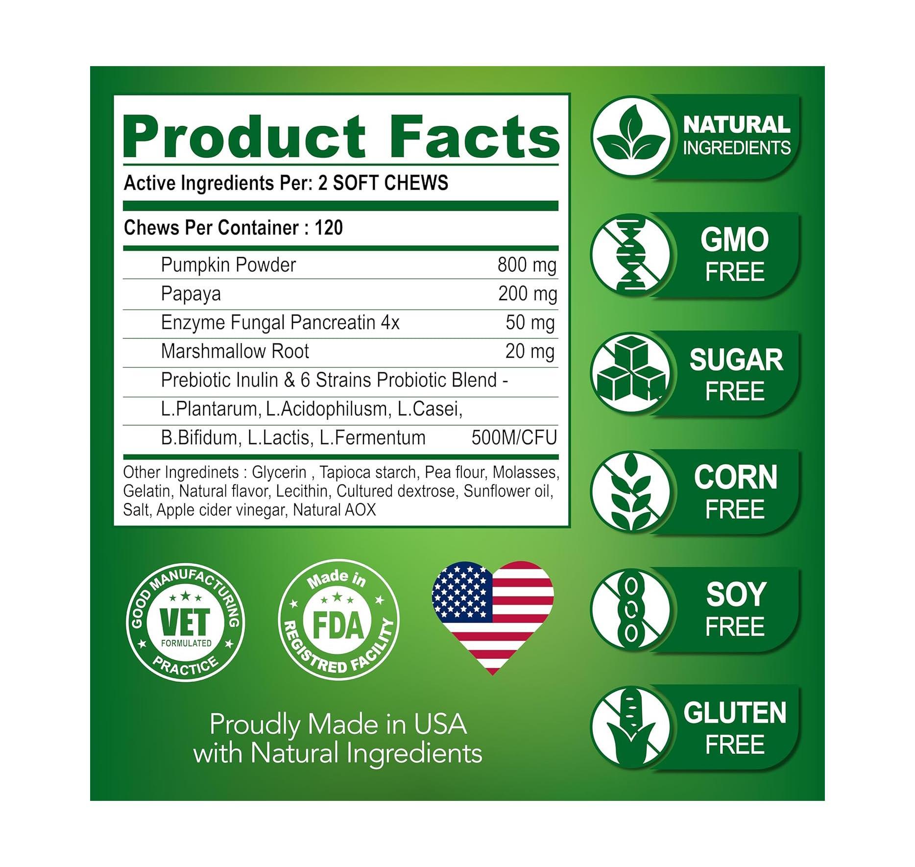 Youmile Probiotics For Dogs Soft Chews For Seasonal Allergies, Gut, And Digestive Health. Vet-Reviewed, Premium-Quality Ingredients - Supplements Dog  Vitamin Hip  And  Joint  Supplement