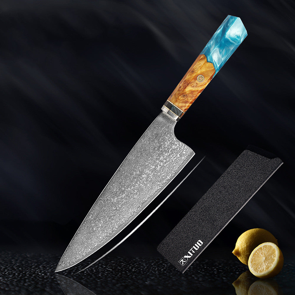 Kitchen Set Knife Damascus Steel Kitchen Knife - Chef Knife Santoku - Knife Japanese - Knife Kitchen Tool