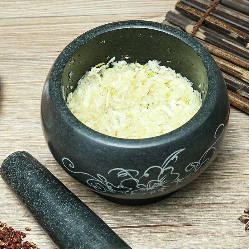 Garlic Mashed Medicine Pot, Stone Mortar And Bluestone Stone Cup Masher