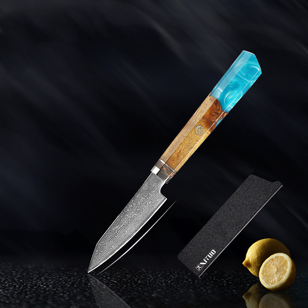 Kitchen Set Knife Damascus Steel Kitchen Knife - Chef Knife Santoku - Knife Japanese - Knife Kitchen Tool