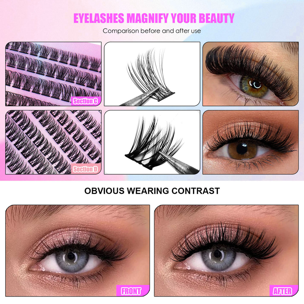 Lashes In Clusters - 12 Rows Of 150 Segmented