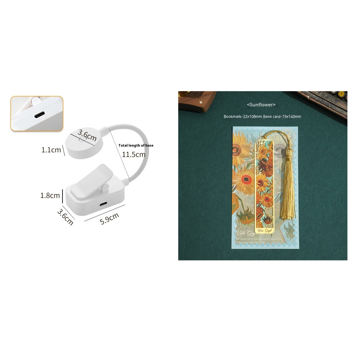 New Homehold Led Charging Book Clip Light