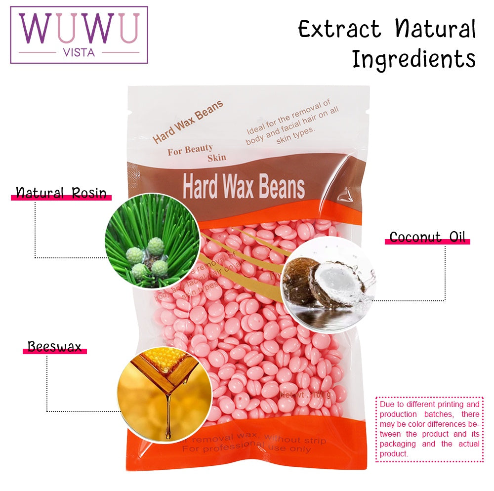 Wax Beans 3.52oz For Hair Removal, Brazilian Coarse Waxing For Bikini, Face, Eyebrow, Back, Chest, Legs, Armpit, At Home Waxing Beads For Women Men