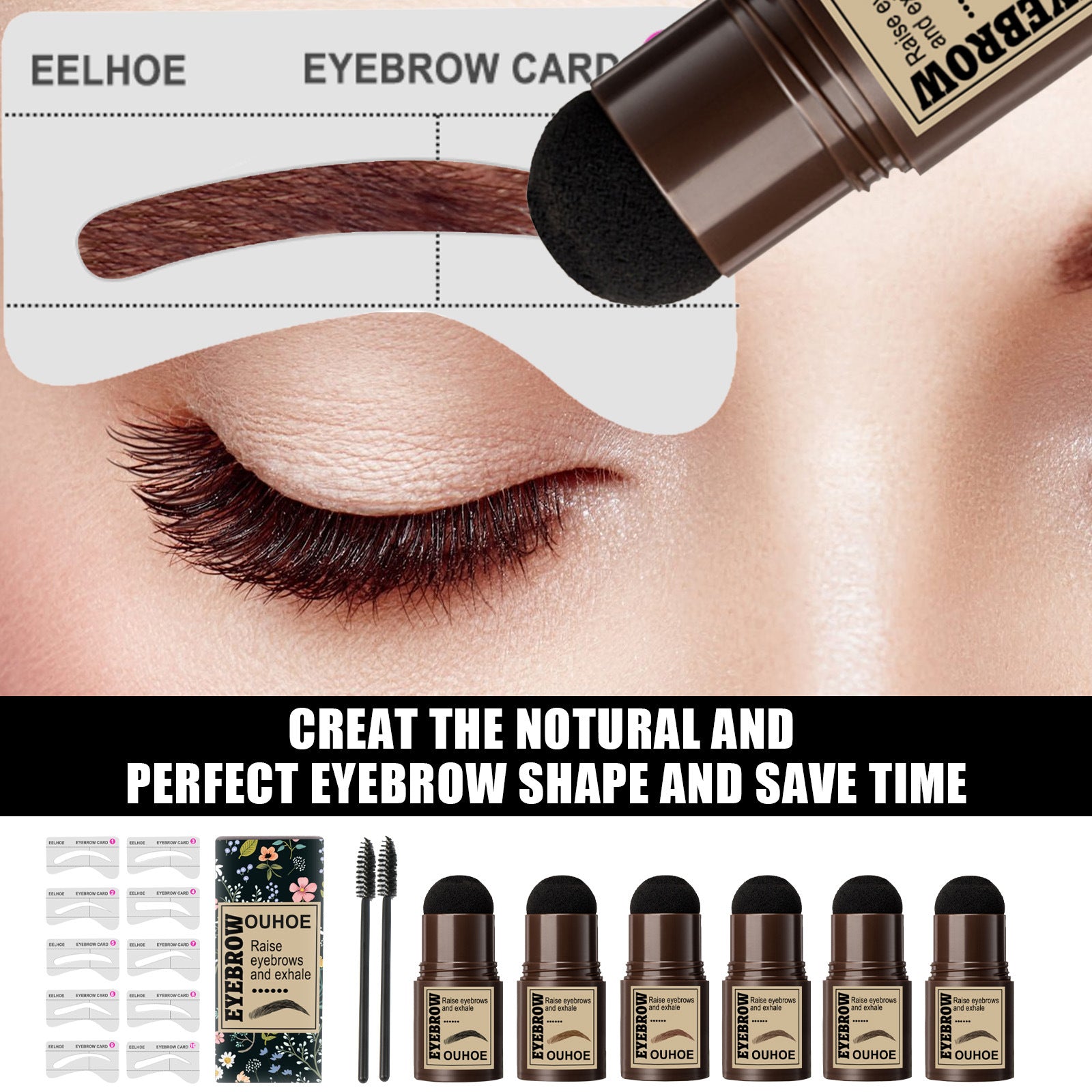 Eyebrow Stamp Powder Stick Thrush Eyebrow Print Hairline Sculpting Contour