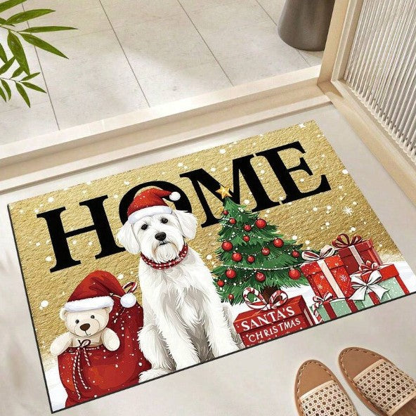 Cartoon Christmas Decorative Foot Mat Home