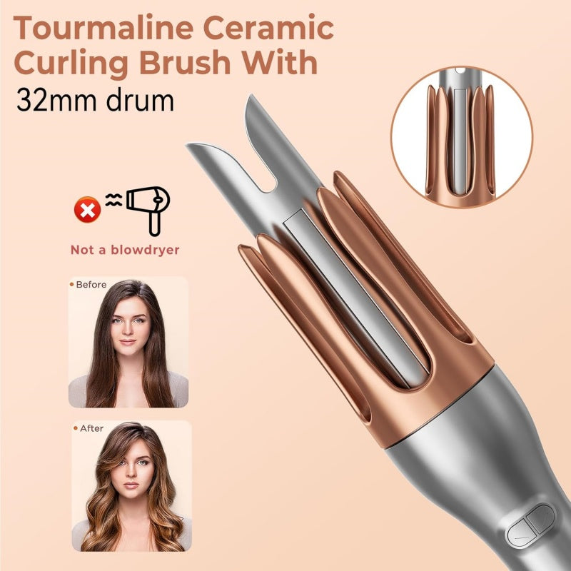 Hair Curler, Portable Automatic Curling Iron With Anti-Scald Design