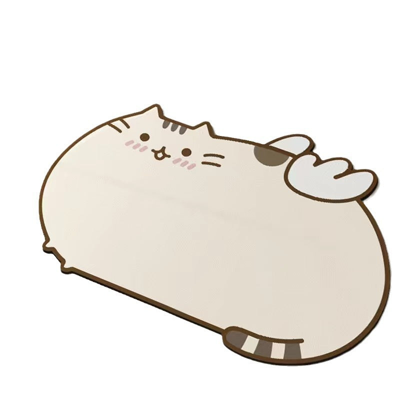 Diatom Ooze Floor Mat Cute Cartoon Cat Foot Mat